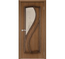 Межкомнатная дверь Tandoor Леди цвет Орех со стеклом