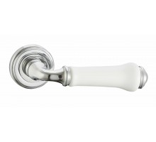 Дверная ручка Vantage - V31CP/HR - хром/белая керамика
