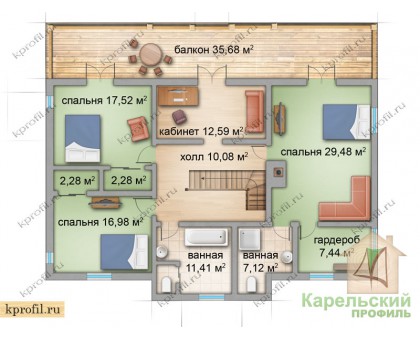 Комплект двухэтажного дома "Импилахти" 300 м2