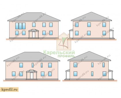 Комплект двухэтажного дома-гостиницы "Карху" 379 м2