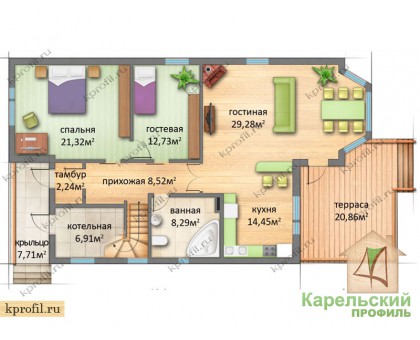 Комплект мансардного дома "Косалма-2" 231 м2