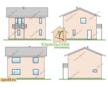 Комплект двухэтажного дома "Леппа" 131 м2