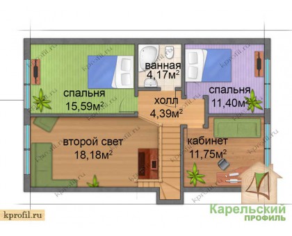 Комплект мансардного дома "Лоума" 156 м2