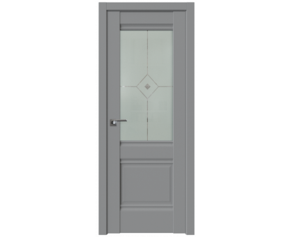 Дверь межкомнатная Profil Doors 2U стекло коричн, прозр, матовое