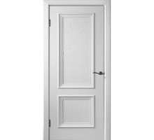 Межкомнатная дверь Бергамо-4 ДГ эмаль белая шпон дуба