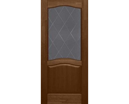 Межкомнатная дверь Лео ДГ/ДО античный орех массив ольхи